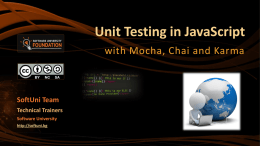 Unit Testing in JavaScript