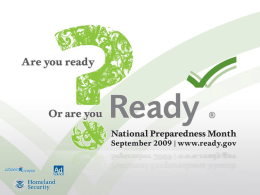 National Preparedness Month 2009