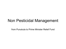 Non Pesticidal Management