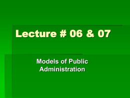 Lecture # 06 - Institute of Administrative Sciences