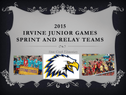 2015 Irvine Junior games sprint and relay teams