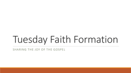 Tuesday Faith Formation - Dominican Sisters of St Joseph