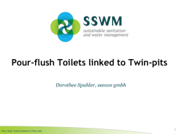 Pour-flush Toilets linked to Twin-pits