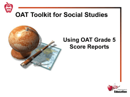 OAT Toolkit for Social Studies - ODE