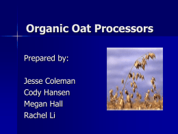 Alameda Organic Oat Processors