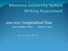 Montana University System Writing Assessment