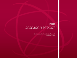 Annual Research Report 2010