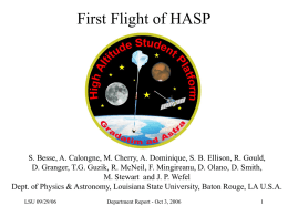 The High Altitude Student Platform (HASP) for Student