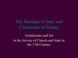PowerPoint Presentation - The Baroque in Italy and