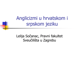 Anglicizmi u hrvatskom i srpskom jeziku