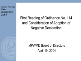 MPWMD BOARD MEETING--APR 19, 2004--ITEM 11-