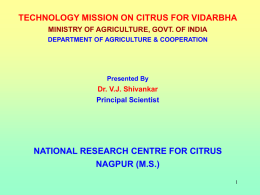 Technology Mission on Citrus for Vidarbha