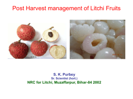 Post Harvest Management in Litchi