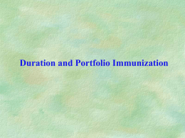Duration and Portfolio Immunization