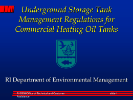 Underground Storage Tank Management Regulations for