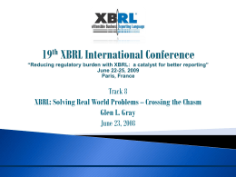 16th XBRL International Conference