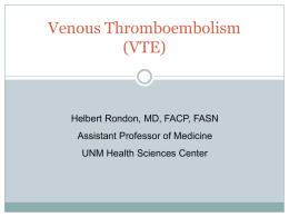 Venous Thromboembolic Disease