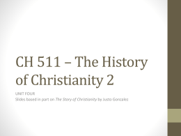 CH 510 – The History of Christianity 1