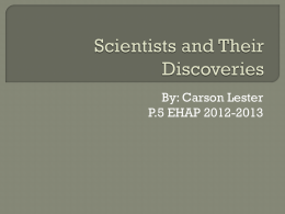 Scientists and Their Discoveries