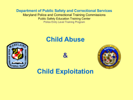 Child Abuse & Exploitation - MDLE