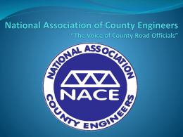 NACE Update - County Engineers Association of Maryland