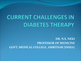 CURRENT CHALLENGES IN DIABETES THERAPY