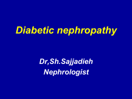 Diabetic nephropathy - Isfahan University of Medical Sciences