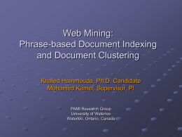 Web Document Clustering using Phrase