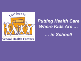 Alameda County School-Based Health Centers