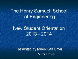 PowerPoint Presentation - The Henry Samueli School of