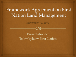 Framework Agreement on First Nation Land Management