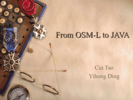 From OSM-L to JAVA - BYU Data Extraction Research Group