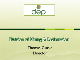 Program Summary Division of Mining & Reclamation
