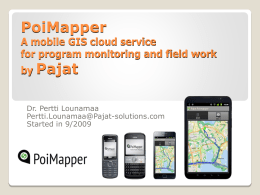 PoiMapper A mobile GIS cloud service for program