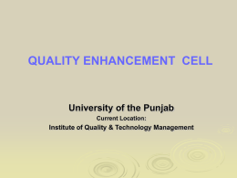 Quality Control Tools - University of the Punjab