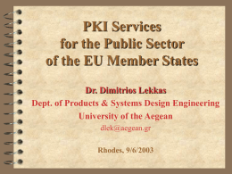 PKI services in the Public Sector of the EU Member States