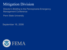 FEMA's Mitigation Division
