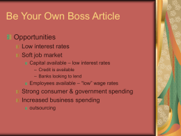 Be Your Own Boss Article - Monroe Community College