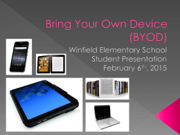 Bring Your Own Device (BYOD) - Carroll County Public Schools