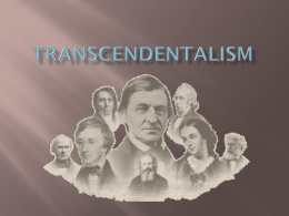 Transcendentalism - Elida High School