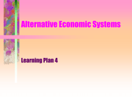 Alternative Economic Systems - Faculty Websites [Legacy