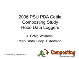 2006 PSU PDA Cattle Composting Study