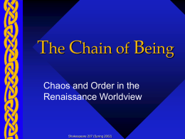 The Chain of Being - Carson
