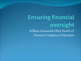 Ensuring financial oversight