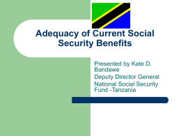 Adequacy of Current Social Security Benefit