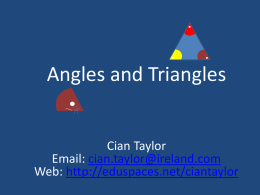Angles and Triangles - SMS Math Department