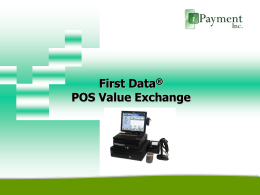 POS Value Exchange - 1st National Payment Solutions