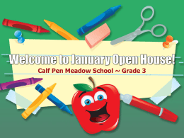 Welcome to January Open House!
