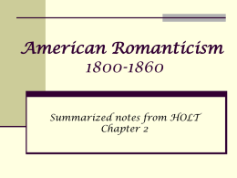 American Romanticism - mrcanare | GRADES = https