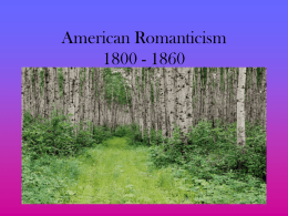 American Romanticism 1800